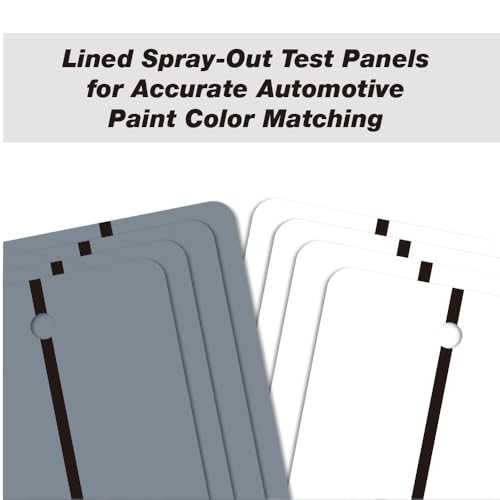 Image of LAUCO Metal Spray Out Cards - White & Medium Grey Automotive Color Matching Test Panels - 4 inch x 6 inch Spray Out Sample Cards - (100 Pack)