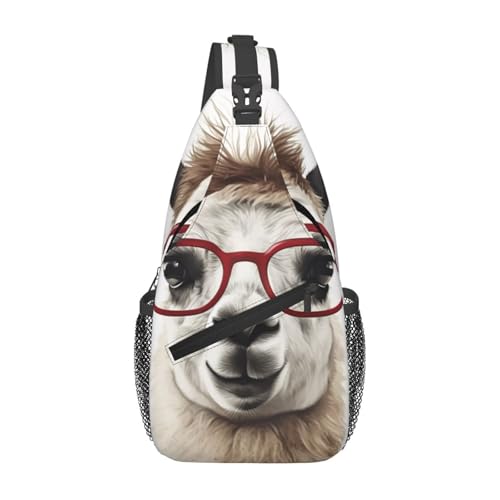 Bolso Cruzado Llama con Gafas para Hombre y Mujer miniatura 1