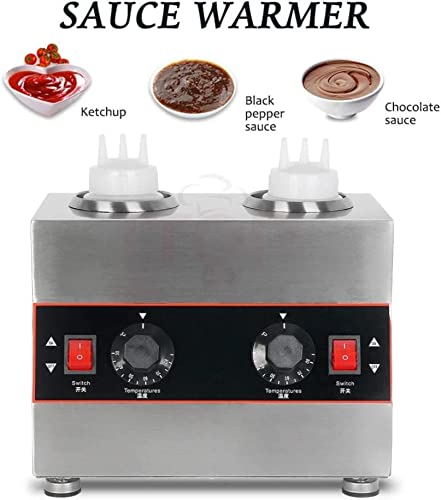 Uzouri Electric Sauce Warmer, Commercial Chocolate Heater Sauce Warmer Stainless Steel Soy Jam Cheese Fondue Heater Machine Ideal For Kitchen #TOP2