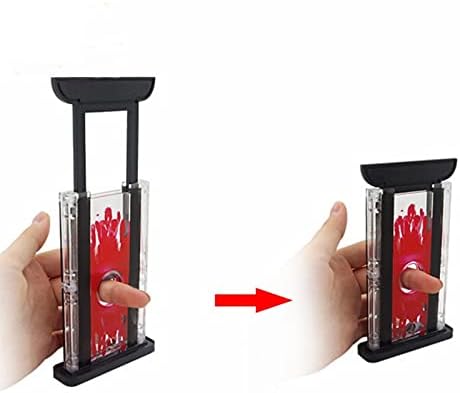 Miniatura 7 de MilesMagic Cortador de heno de guillotina de mago corta mágicamente Cig, tiza, pulgar, dedos, etc. Truco de magia de cuchilla de corte