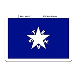 Texas De Zavala Flag car bumper sticker window decal 5