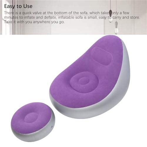 Canapé gonflable de chambre violet pour éliminer le manque de place