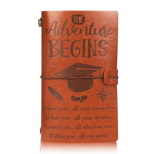 2026 Graduation Gifts for Her Him Inspirational Graduation Journal Class of 2026 Graduating Leather Journal Notebook 136 Pages Diary Notebook Congrats Grad Graduate Back to School Gifts for Her Him