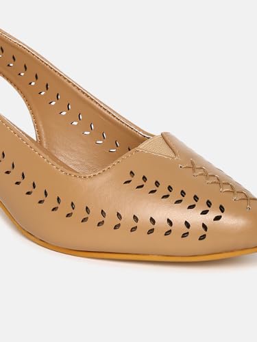 Image of Marc Loire Women Pointed Toe Block Heel Sandal for Office Wear