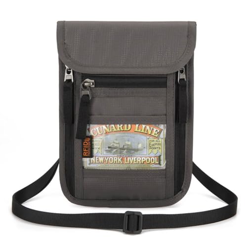 Bolsa masculina tipo crossbody Bolsa peitoral casual da moda (cinza escuro)
