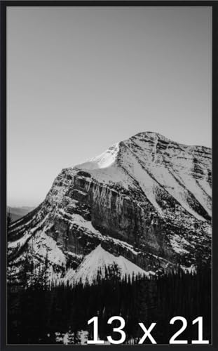 Frame It Easy 13 1/2 x 21 Satin Black Metal Frame (Ashford) 13.5x21 inches