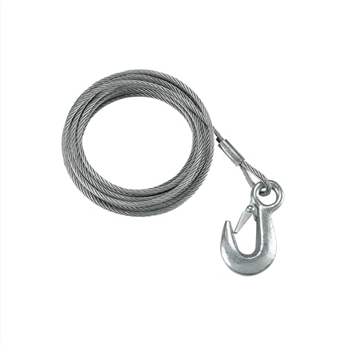 Fulton WC325 0100 Galvanized Steel Boat Winch Cable with Hook, 3/16 Inch x 25 Foot, 4,200 lbs. Breaking Strength