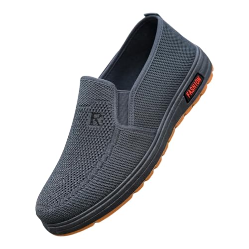 Men's Slip on Walking Shoes Mesh Comfortable Wide Width Arch Support Sport Shoes Lightweight Non-Slip Breathable Casual Loafer