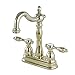 Kingston Brass KB1492TAL Tudor 4 Inch Center Bar Faucet Without Drain, Polished Brass, 4-3/4 inch in Spout Reach, Polished Brass
