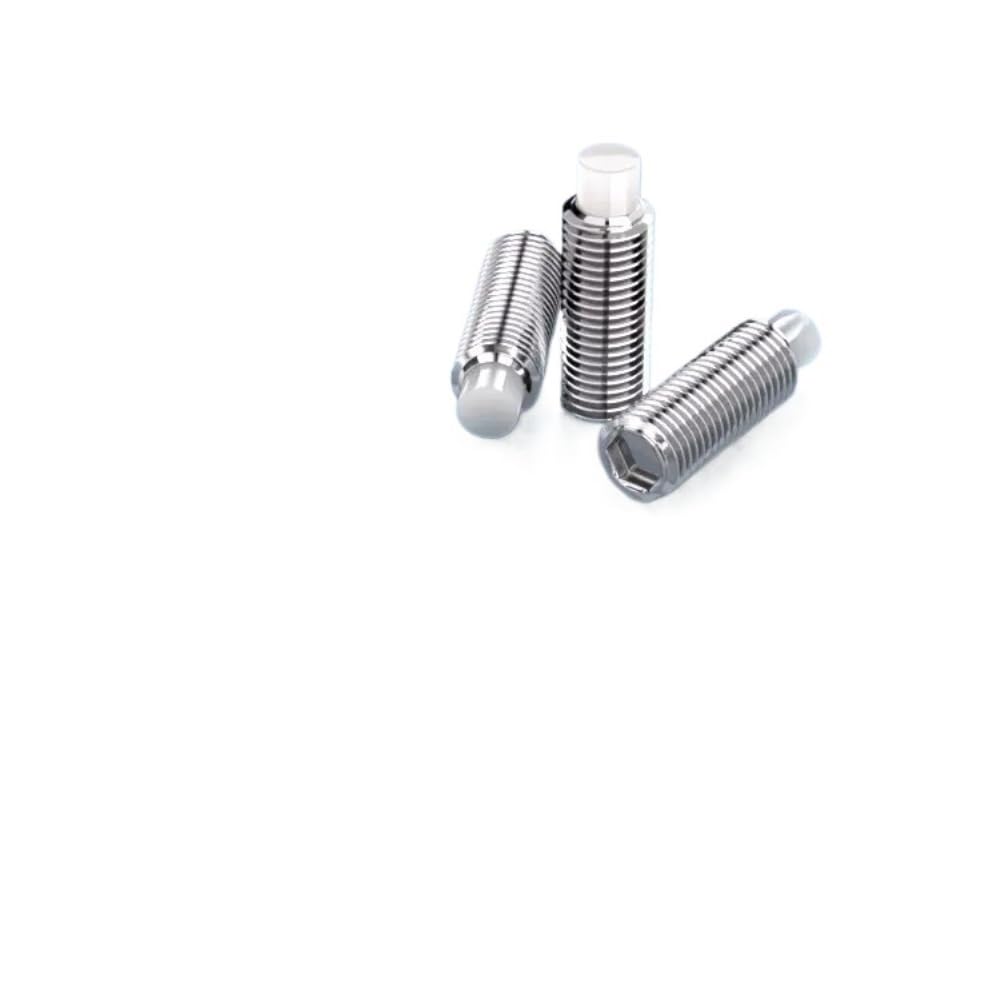 10 Stück 304 Edelstahl Sechskant Innensechskant Kunststoff Nylon Konvexspitze Madenschraube(8mm,M8 (10Pcs))