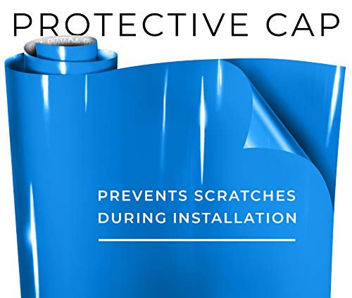 Image of VViViD+ Ultra Gloss Smurf Blue Vinyl Car Wrap Premium Paint Replacement Film Roll with Nano Air Release Technology, Stretchable Protective Cap Liner, Self Adhesive, Indoor Outdoor (100ft x 5ft)