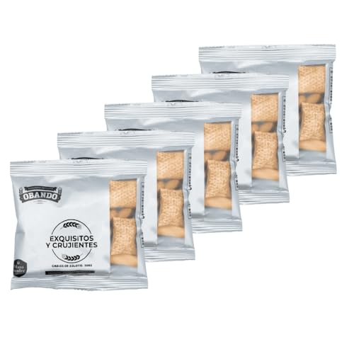 Rebujito Obando de Utrera Panes Artesanos - Crespillos, Regañas y Picos - Selección Gourmet Bolsa Con Masa Madre - Pack de 5 x 20 Gr - Panadería de Sevilla