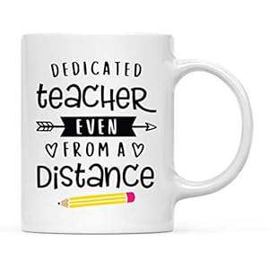 Quarantaine 11 oz. keramische koffiethee mok cadeau, speciale leraar zelfs van afstand, 1-pack, voor leraar, sociale…