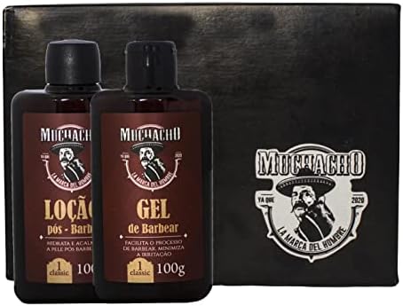 Kit Gel de Barbear + Loção Pós Barba - Muchacho Classic para um b...