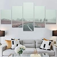 SIGNWIN 5 Panel Canvas Wall Art Modern Art Contemporary Country Dramatic Multicolor Photography Scenic for Home Decorations Ready to Hang - 60