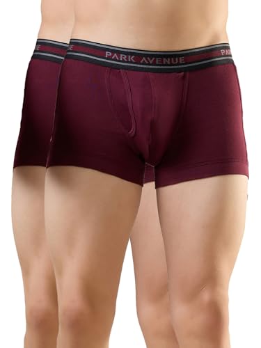 Image of Park Avenue Men Regular Fit Solid Pattern Pure Cotton Trunk Pack of 2