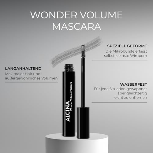 Volumen-Mascara Alcina Wonder Volume Mascara schwarz (8 ml)