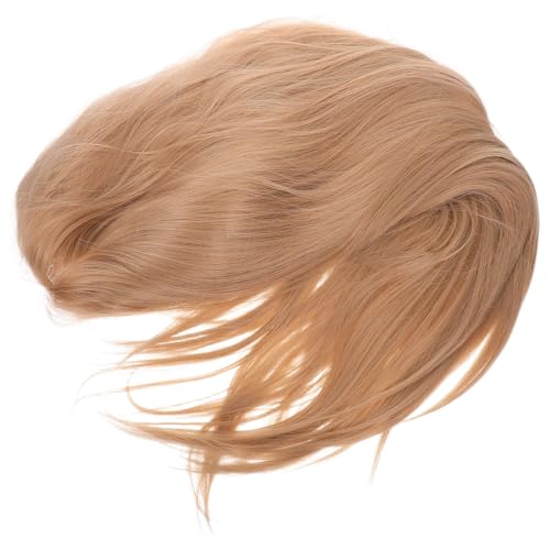 Perruque synthétique lace front longue avec fibre dorée matte réaliste