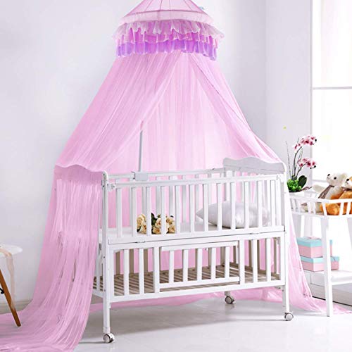 Goplus Princess Bed Canopy Netting Dome With Elegant Ruffle Lace For Girls And Baby #TOP4