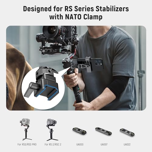 Neewer Metal Phone Tripod Mount with Cold Shoe Mount NATO Clamp Compatible with DJI RS4 RS3 Pro RS2 RSC2 Gimbal Stabilizer - Image 2