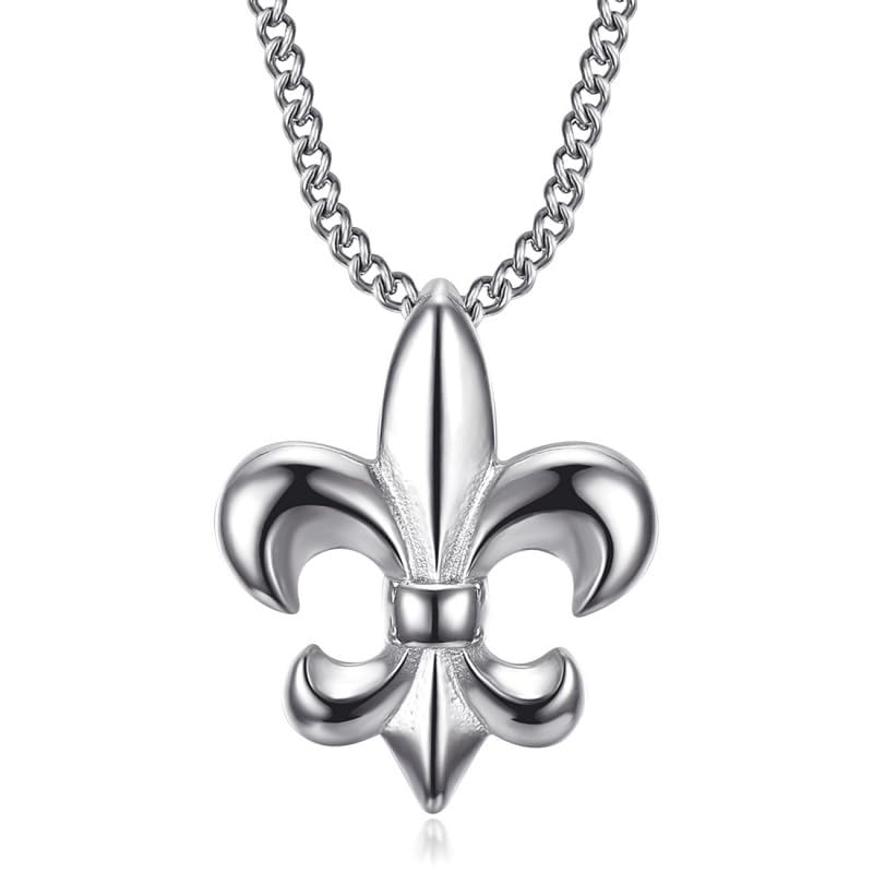 BOBIJOO Jewelry - Collier Pendentif Fleur de Lys Homme Femme Discret Symbole France Royauté Acier...