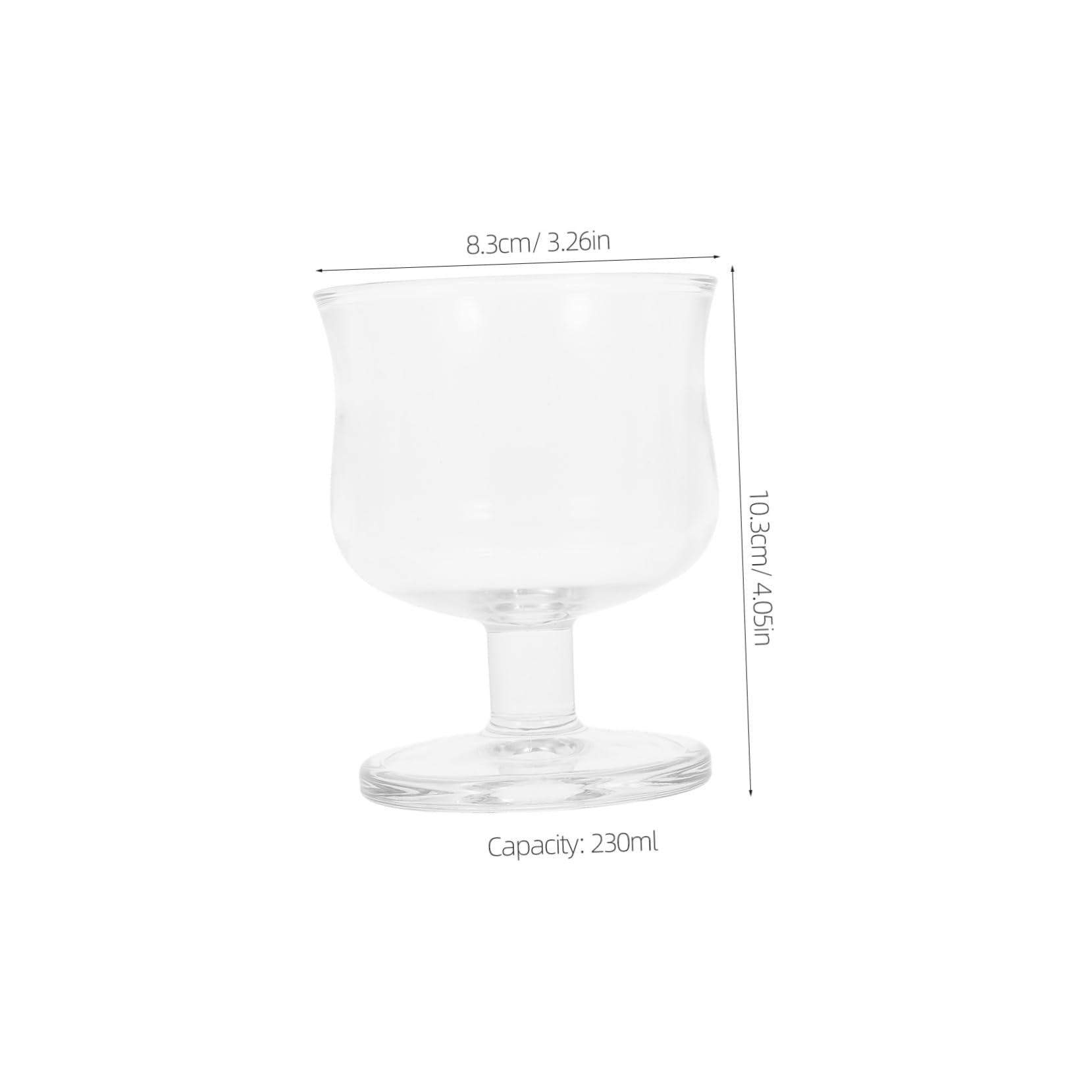 Garneck Versatile Reusable Glass Cup Vintage Cocktail and Wine Cup for Kitchen and Bar