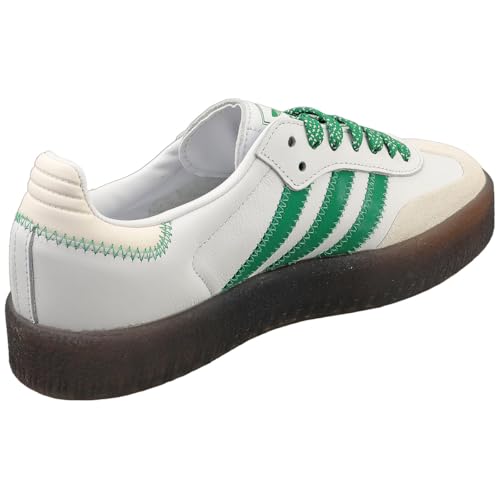Image of adidas Sambae Womens Sneakers, Cloud White /Green /Off White, Size 8