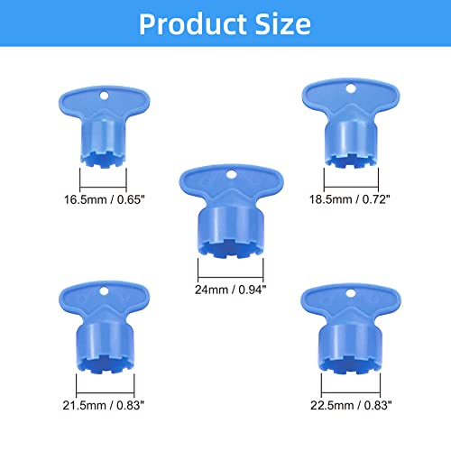 10 Pieces Cache Faucet Aerator Key, Aerator Wrench Cache Faucet Aerator Key With A Ring For Easy Storage Removal Wrench Tool For M16.5 M18.5 M21.5 M22.5 M24 Cache Aerators, 5 Set (Pack Of 2) #TOP3