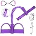 AJOXEL Corde De Tension Multifonctionnelle, 6 Tube Jambe Exerciseur Élastique Sport Expander Pédale de Fitness Bandes de Résistance Abdos Musculation Abdominaux Extenseur pour Gym Yoga Bras, Violet