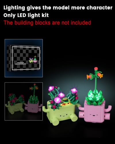 Image of LED Lighting Set Compatible with Lego 11506 The Botanical Collection Rocking Plants Set, DIY Light Up Kit for 11506 Building Blocks Model (Building Sets Not Included)