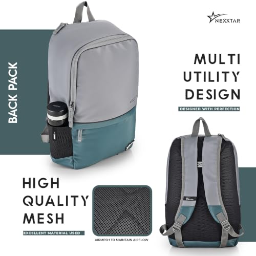 Image of Premium Dual-Tone Casual Backpack for Office and College | 1 Compartment, 2 Storage Pockets and Bottle Holder | Polyester Fabric with 16 Litres Capacity