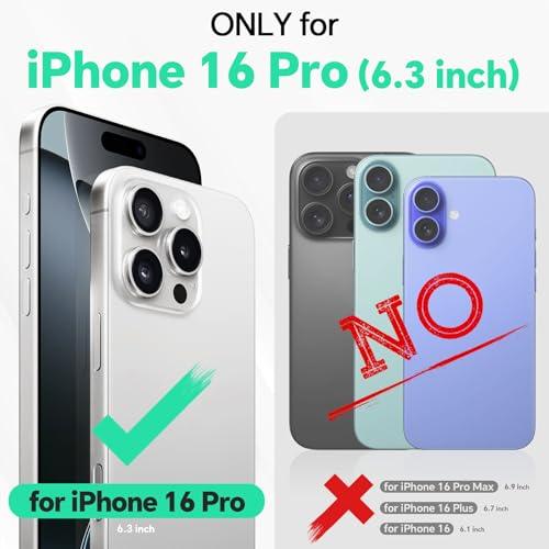 Coque iPhone 16 Pro Antichoc Étui Portefeuille RFID Protection Cuir Blanc