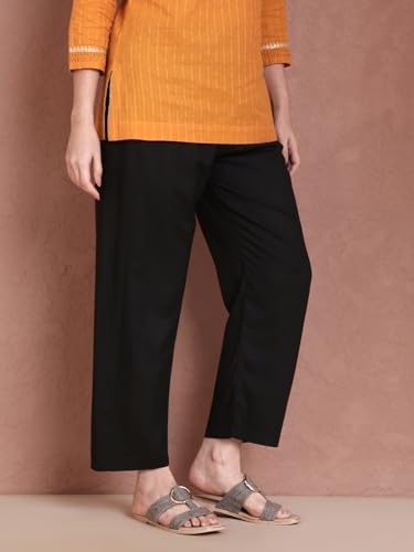 Image of TWIN BIRDS Women Viscose Kurti Pants | Straight Fit Ethnic Daily Trousers