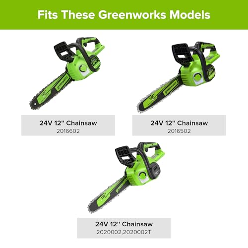 Image of Greenworks 12 inch Chainsaw Chain, 3 /8 inch Pitch, .043 inch Gauge, 45 Drive Links, Genuine Greenworks Replacement Part