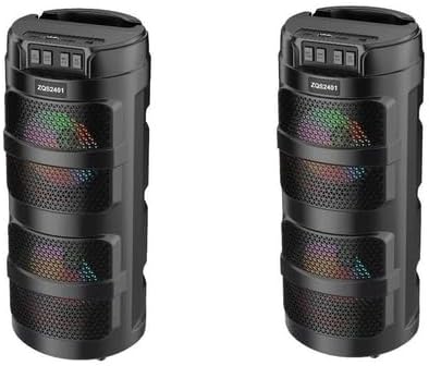 2 Pack Portable RGB Subwoofer Bluetooth Speaker | RGB Lighting, Subwoofer Bass, Wireless Bluetooth, Portable Design, 2 Pack Set