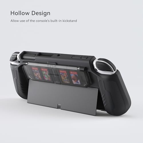 Kiwihome N19 Switch Oled Case With Flip Game Storage, Kiwihome Dockable Protective Case For Nintendo Switch Oled 2021 Tpu Grip Portable Cover Accessories thumb #2
