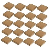 CIYODO 20 Stück Kraft Wellpapp Pizzaboxen Stabile Flache Takeaway Kartons für Pizza Kekse Lebensmittel Sicherer Versand für Bäcker und Gastronomie