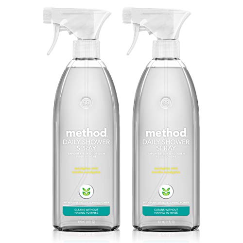 Method Daily Shower Spray Cleaner, Eucalyptus Mint, 28 Ounce, 2 pack,...