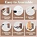 DOMMI Guitar Wall Mount 4 Pack, Guitar Holder with Rotatable Soft Guitar Hook for All Size Guitars, Hardwood U-Shaped Guitar Hanger Wall Mount for Acoustic, Electric Guitar, Bass, Black Walnut