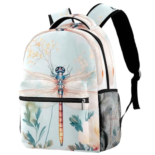 Sac à dos de voyage à motif libellule idéal pour l'école