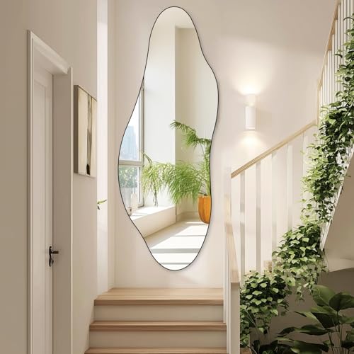 Image of QDSSDECO 63 inch x 24 inch Full Length Mirror Irregular Star Shaped, Frameless