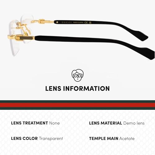 Image of Gucci GG1221O Designer Fashion Eyeglasses Stylish Vintage Rimless Frame Eyewear with Luxury eSHADES Kit - Embrace Sophistication and Elegance