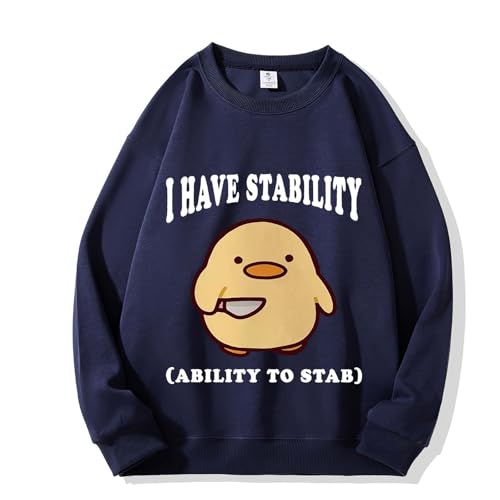 I Have Stability Ability To Stab Sweatshirt Funny Cute Duck Sweatshirt - Main Image
