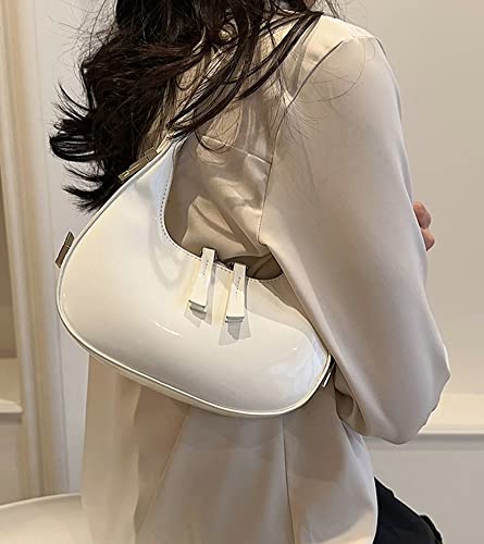 Image of Women's Crescent Shoulder Bags Retro Y2k 90s Hobo Handbags Top Handle Y2k Underarm Bag Fashion Clutch Purses