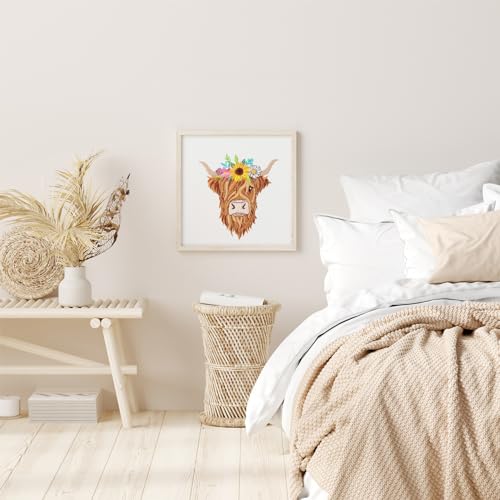 Image of Louise Maelys 3 Sets Highland Cow Embroidery Kits for Beginners,Cross Stitch Kit for Adults,Starters DIY Needlepoint Including Embroidery Hoop Cloth Needles Instruction and Threads