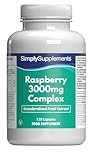 Complexe de Framboise 3000mg avec Zinc, Chromium & Vitamine B3 | 120 Gélules = 4 Mois de Bienfaits | Adapté aux Végans & Végétaliens | Jusqu’à 4 mois de bienfaits | Simply Supplements