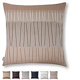 Neutex for you! Sambuca Kissenhülle, Deko Kissenbezug für Sofakissen, 38 x 38 cm (H/B), 470226, Made in Germany, Oeko-Tex Standard 100, Taupe-braun