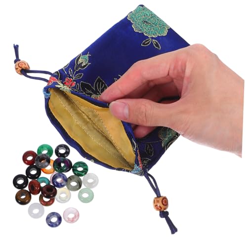 MERRYHAPY 8pcs Drawstring Bag Jewelry Makeup Storage Pouches Traditional Embroidery Pouch for Travel Soft Material Drawstring Closure3