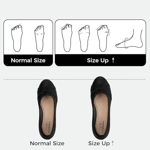 Image of CHIN.MOON Women's Ballet Flats Comfortable Dressy Walking Dress Casual Shoes