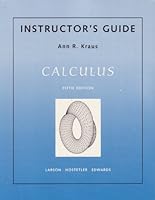Calculus, Instructor's Guide, Kraus 0669327107 Book Cover